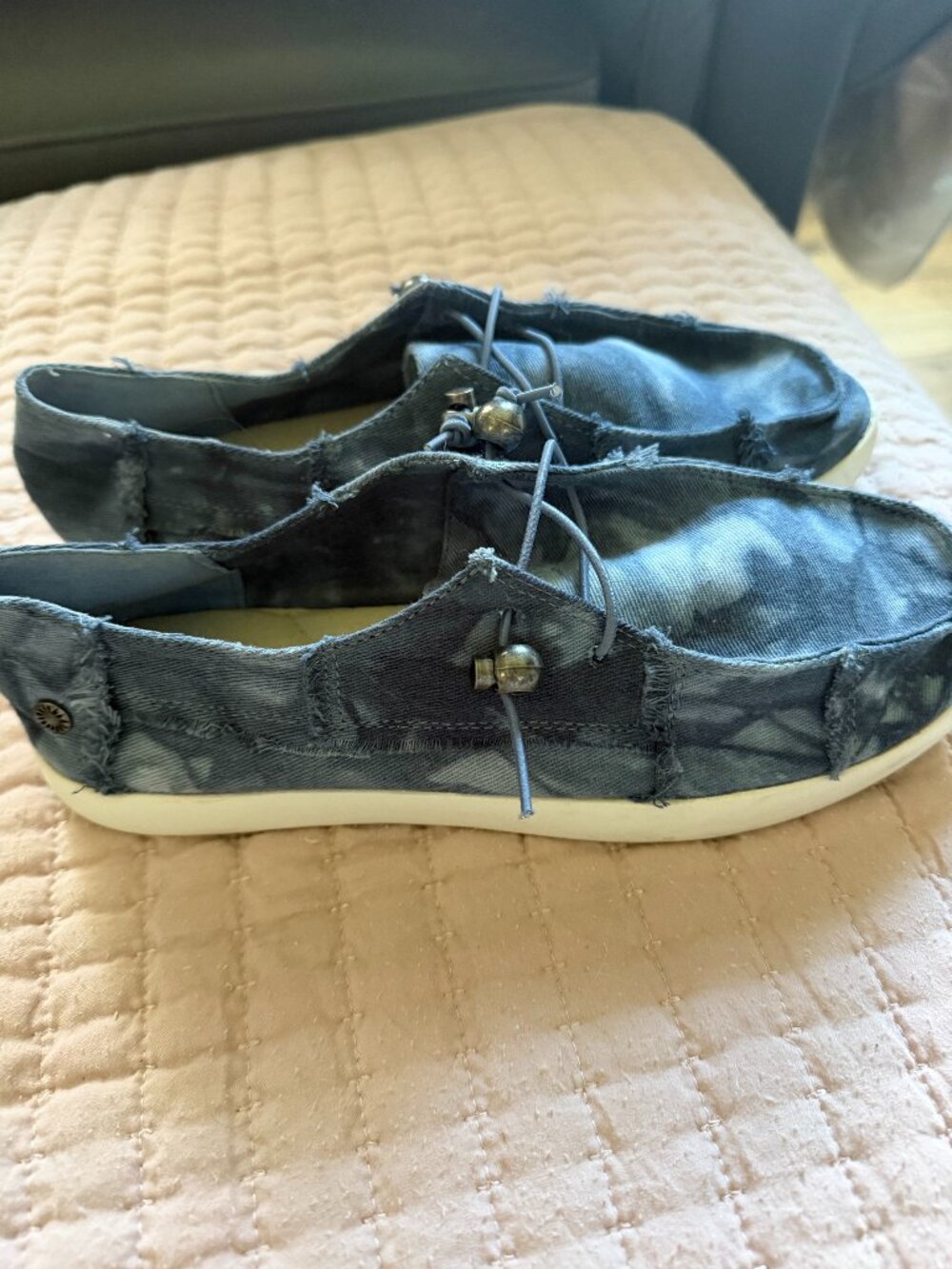 Yellow Box Olsen Denim Tye Dye Sneakers Slip on 8.5